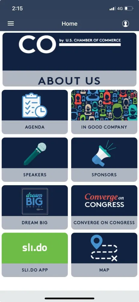 CO by U.S. Chamber of Commerce event app home screen