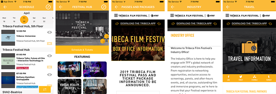 Tribeca App Navigation