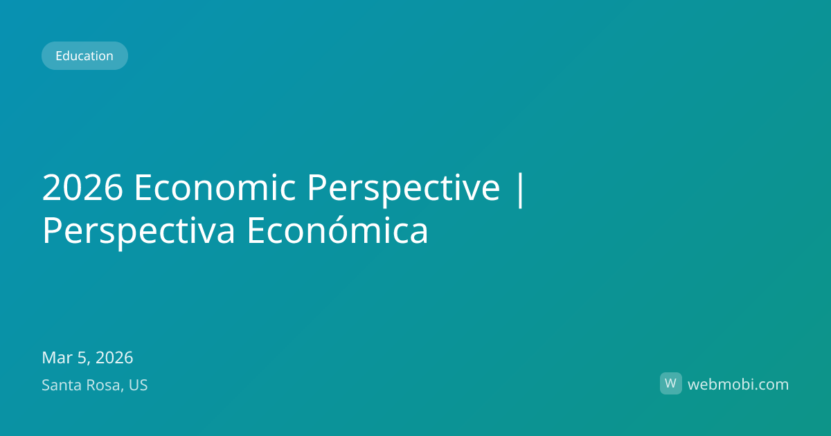 2026 Economic Perspective | Perspectiva Económica | Mar 2026 | Santa ...