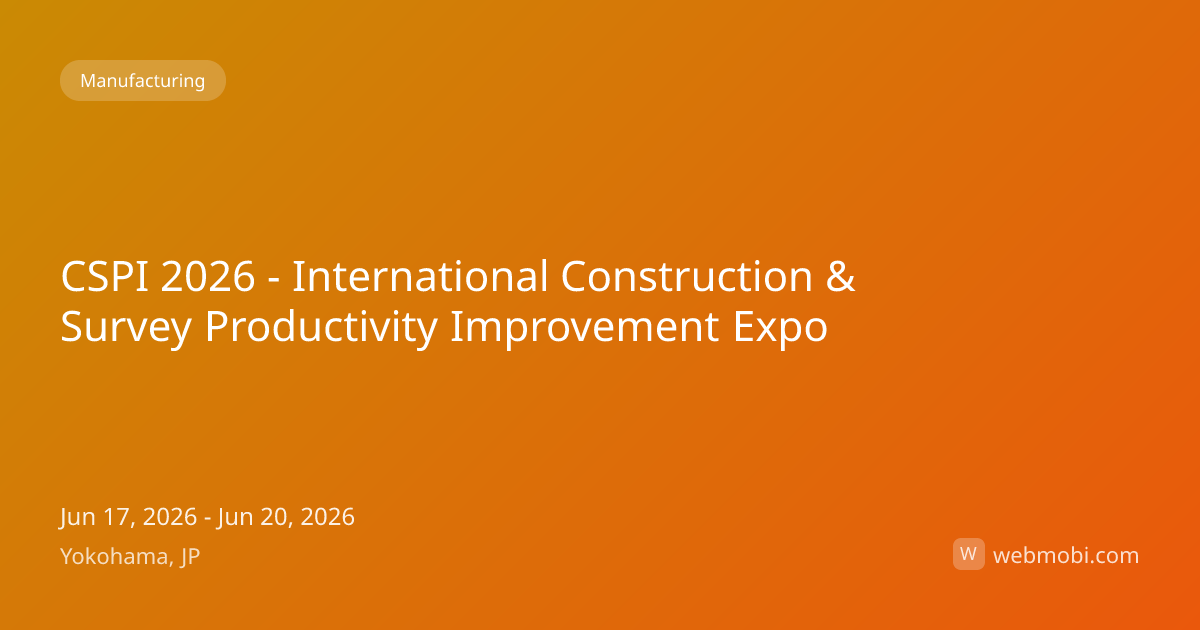 CSPI 2026 - International Construction & Survey Productivity ...