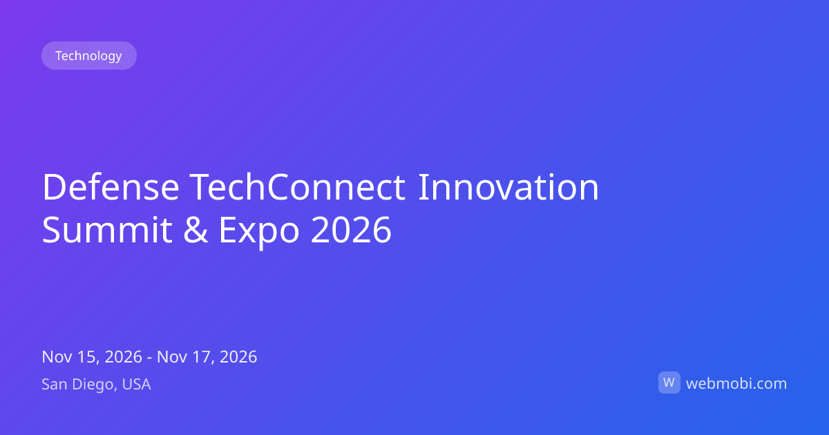 Defense TechConnect Innovation Summit & Expo 2026 | Nov 2026 | San ...