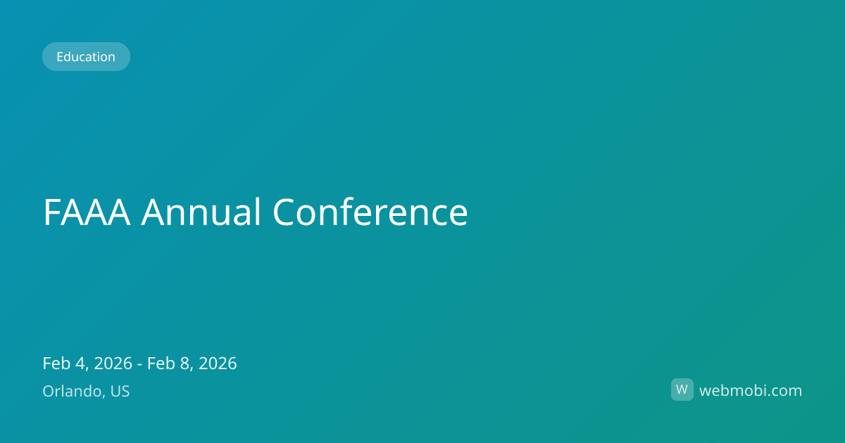 FAAA Annual Conference | Feb 2026 | Orlando | WebMobi