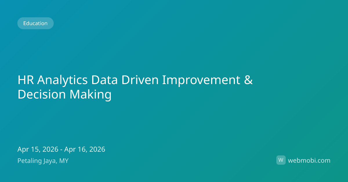 HR Analytics Data Driven Improvement & Decision Making | Apr 2026 ...