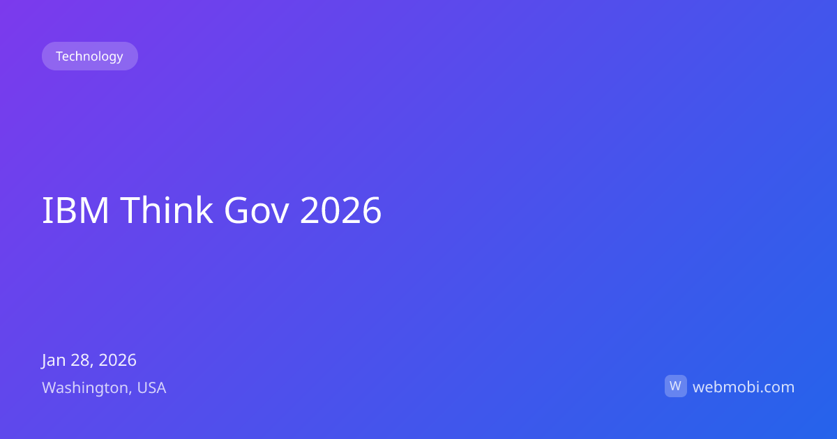 IBM Think Gov 2026 | Jan 2026 | Washington | WebMobi