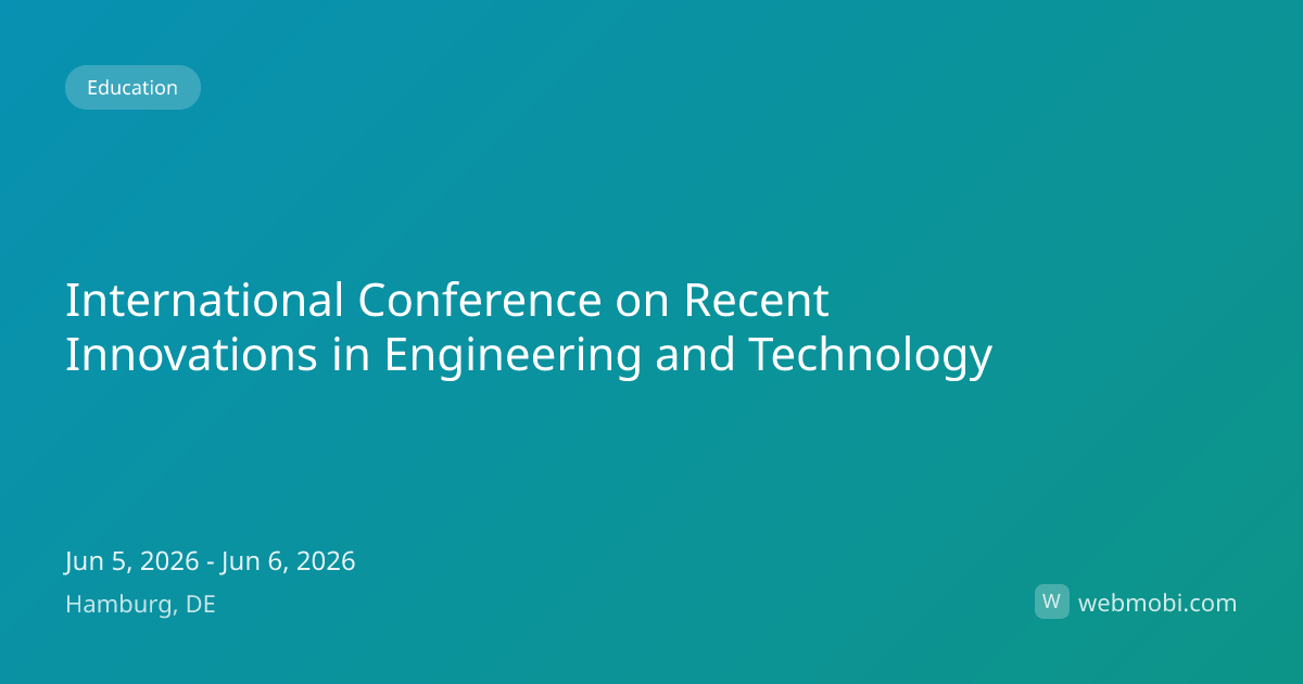 International Conference on Recent Innovations in Engineering and ...